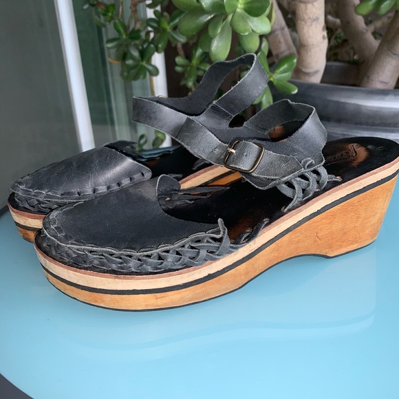 Free People Shoes - Free people wooden clog platform sandals